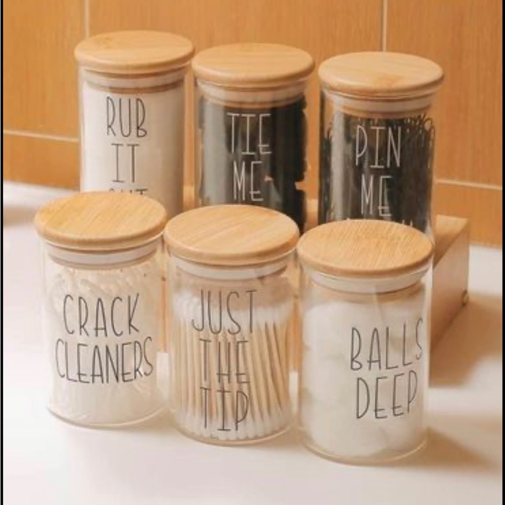 Farmhouse decor Bathroom canisters